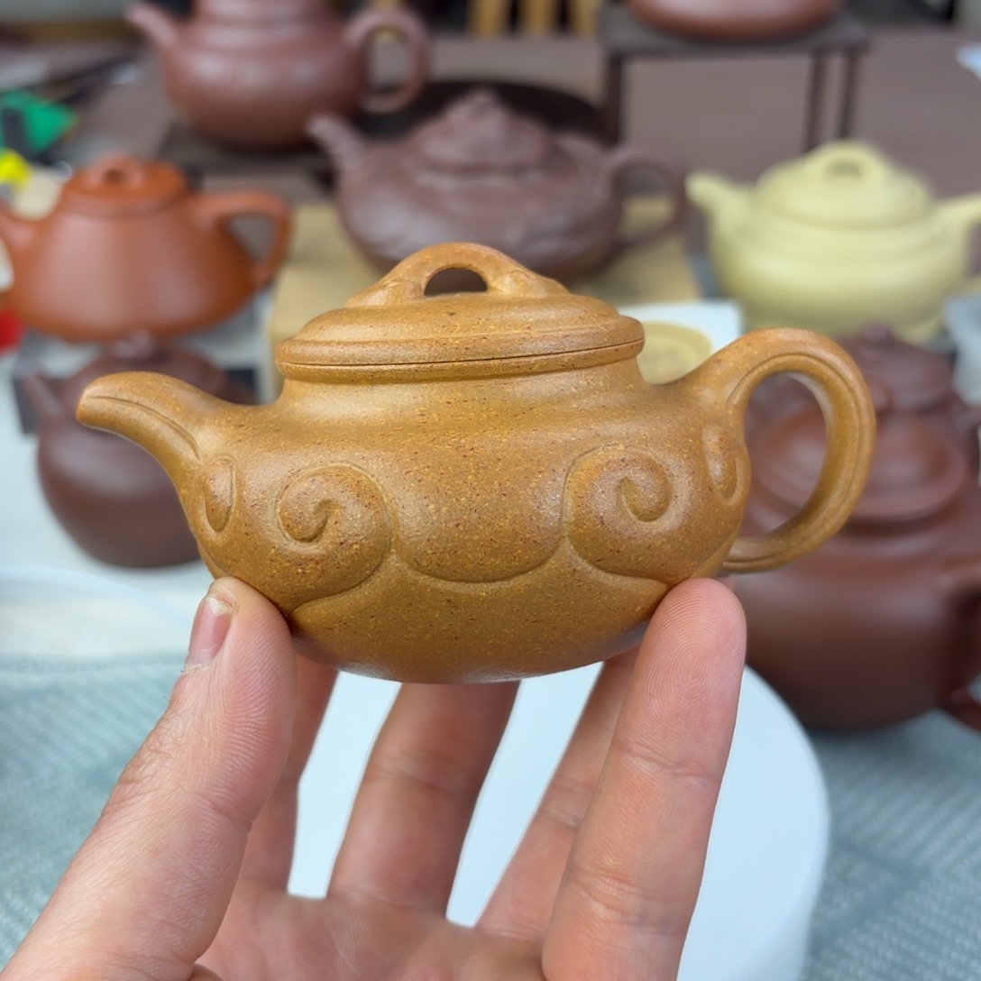 紫砂茶壶瑕疵 如意 半手工 145cc