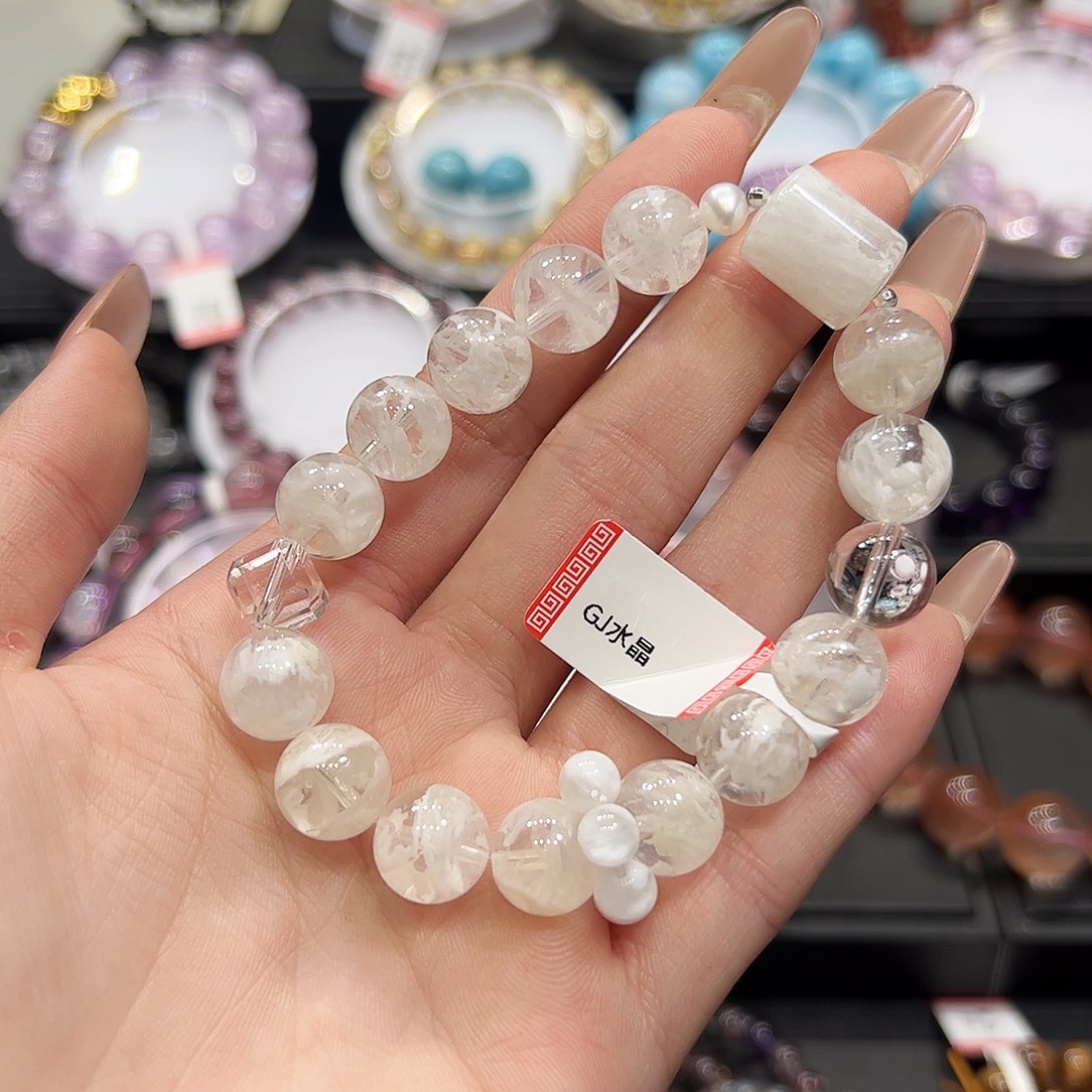 听***棠手链未镶嵌水晶sg5白幽灵设计款11+