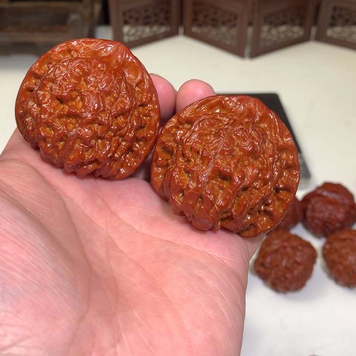 文玩核桃把件官帽50.10