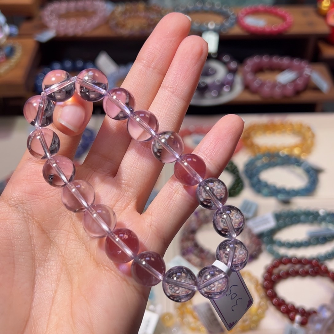 水晶未镶嵌手链11m福利（99净）玻利维亚紫水晶