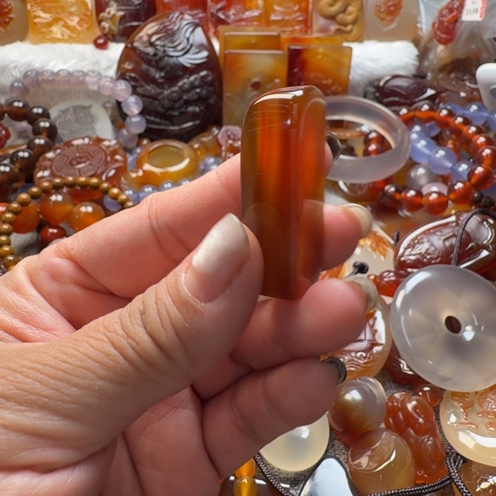 星***垂玛瑙/玉髓合金颈饰