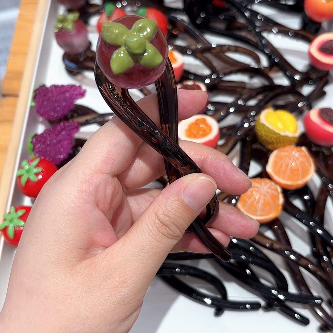 皮质铁合金夜光山竹妞妞夹