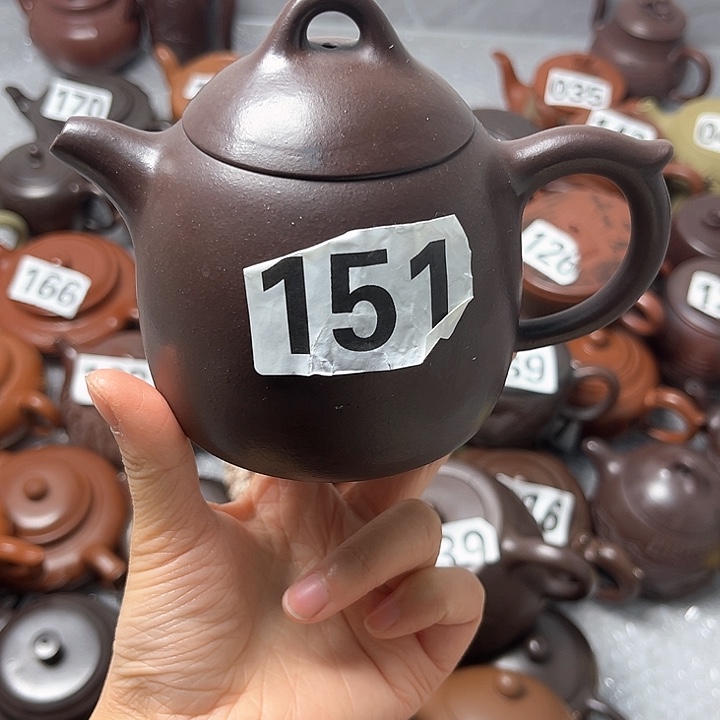 紫砂茶壶紫砂微瑕半手
