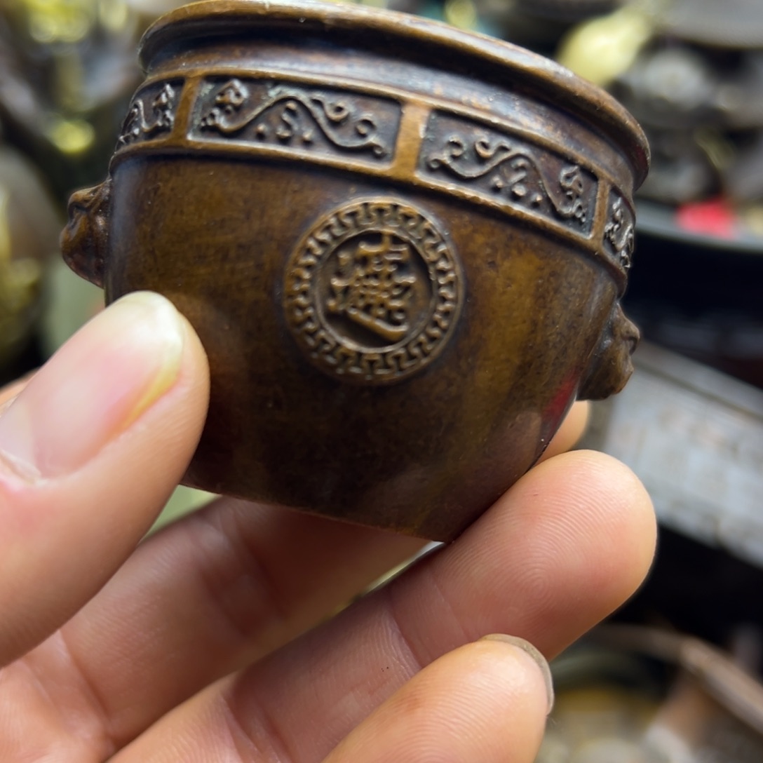 铜摆件欢迎欢迎你