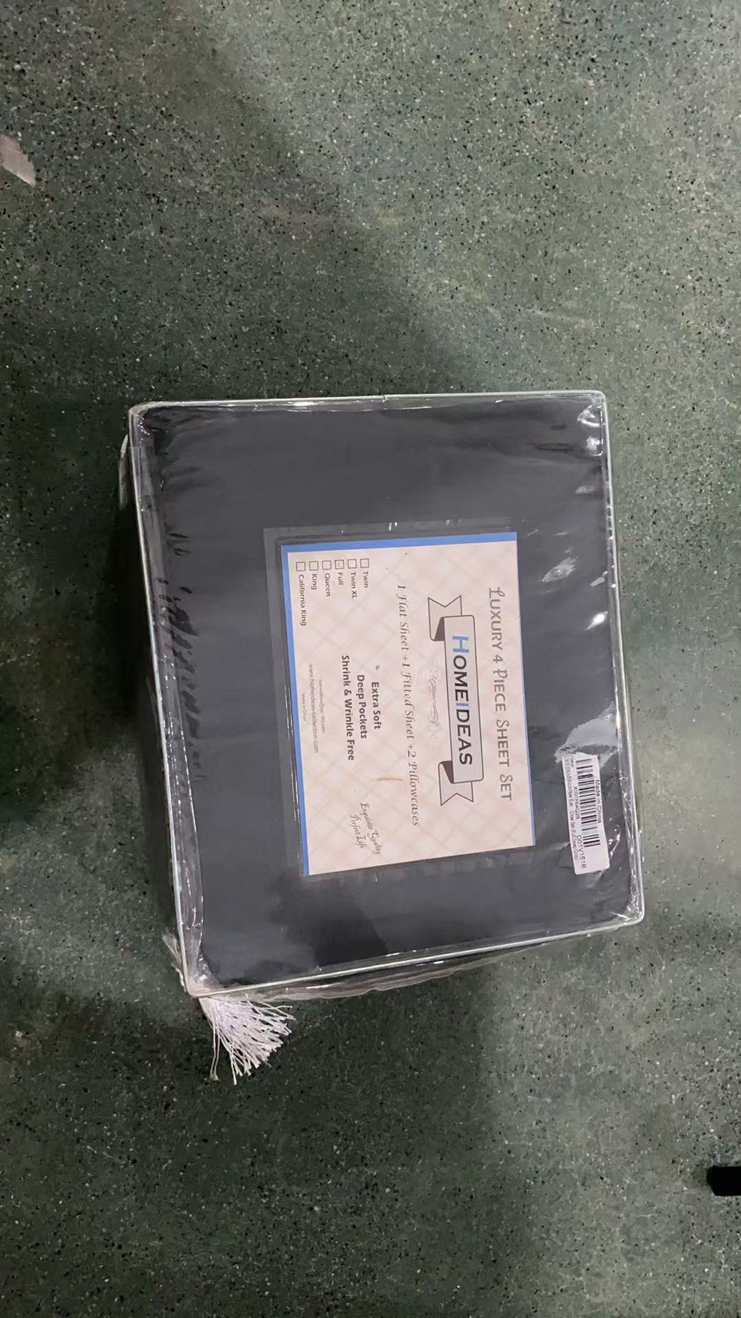 灰绿色四件套床单约200*200起+床笠+2枕套