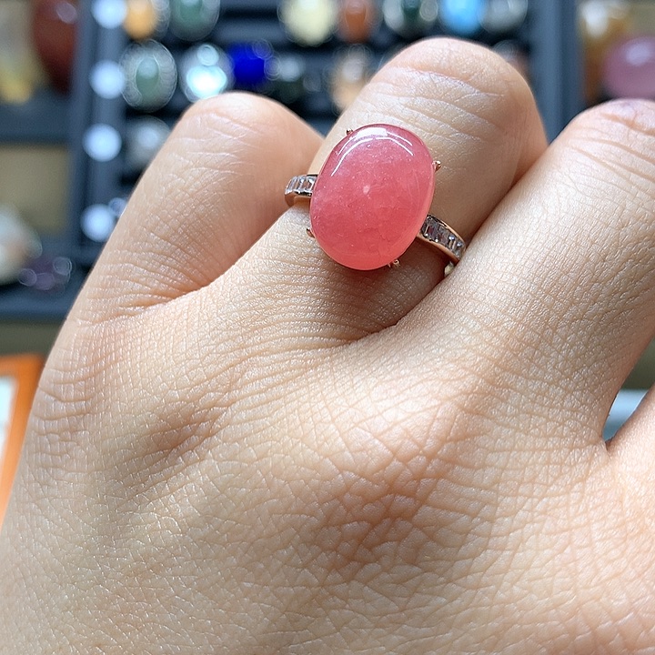 水晶水晶戒指银S925镶嵌