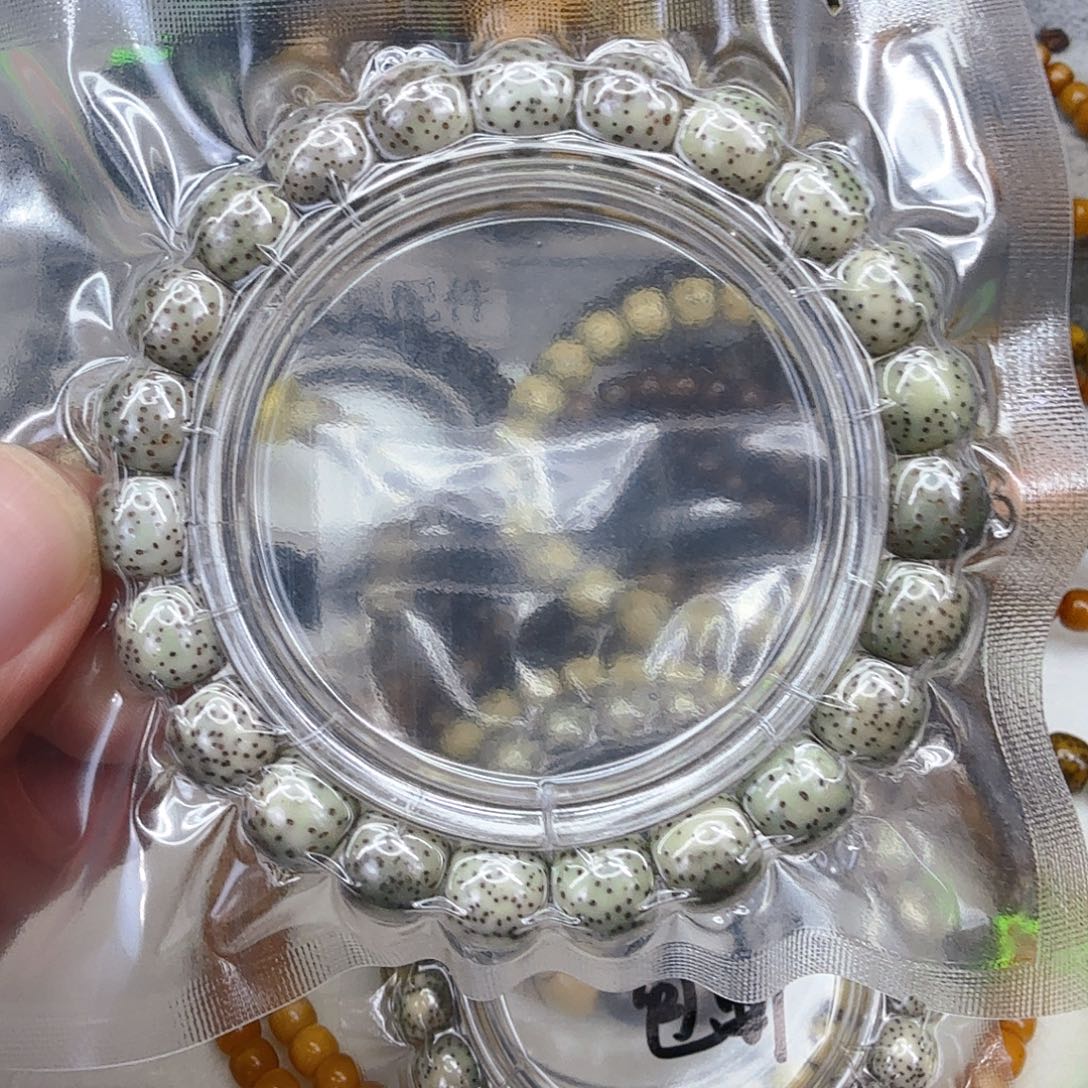 星月菩提手串35练手糯冰星月菩提单圈10×9