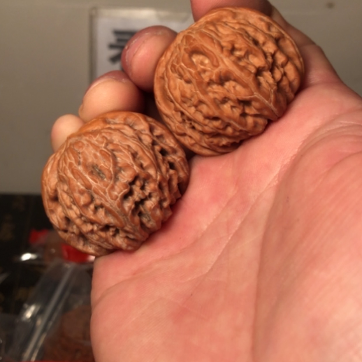 【闪购商品】文玩核桃把件磨盘39