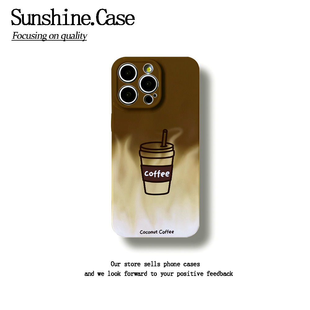 咖啡杯软壳适用苹果oppo华为vivo小米手机壳防摔全包ins