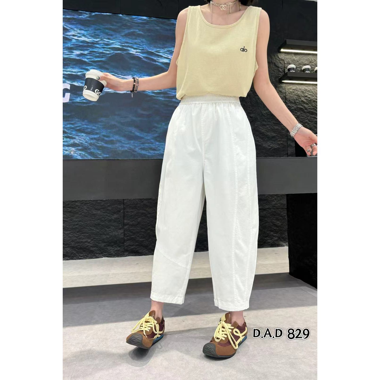 季公子2025夏季新款大码全弹哈伦裤829