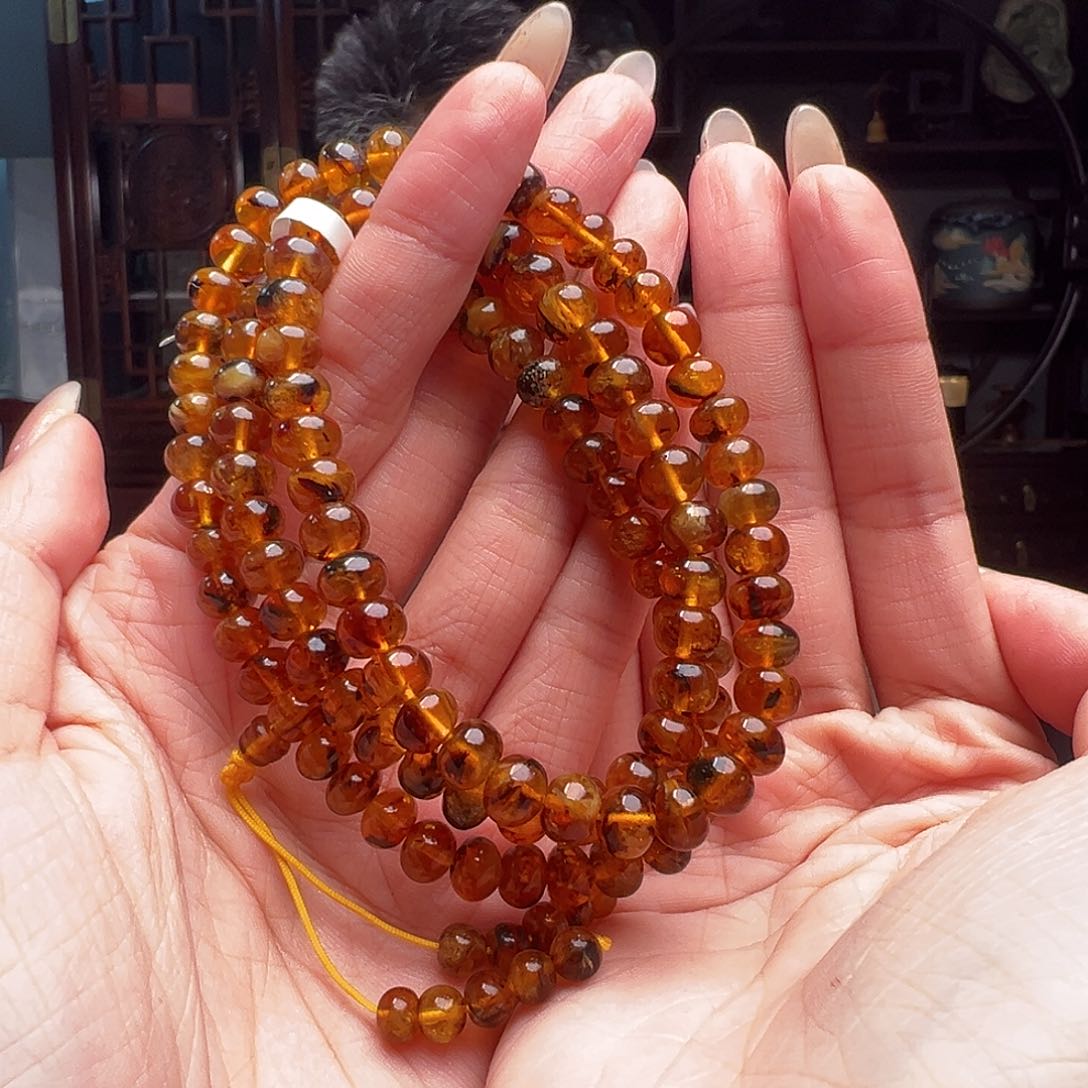 琥珀裸石未镶嵌抚顺琥珀20276。7mm