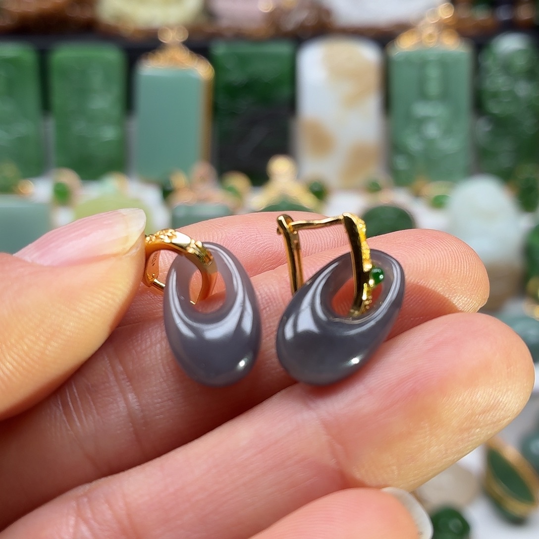 和田玉银S925镶嵌颈饰