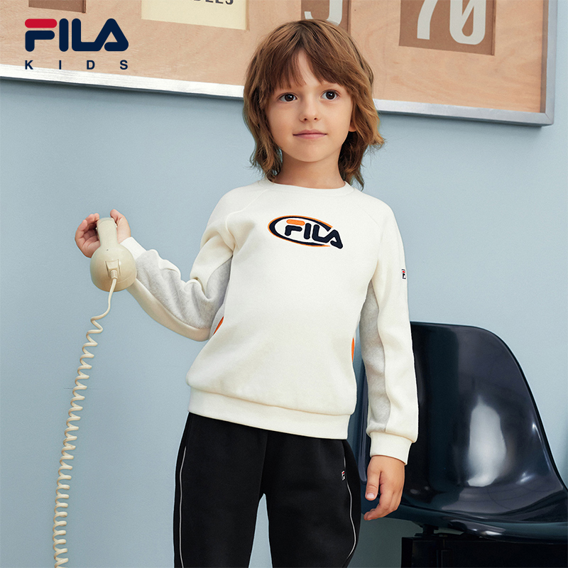 【斐乐儿童】卫衣2025年冬季新款套头卫衣小童套头卫衣K11B541206