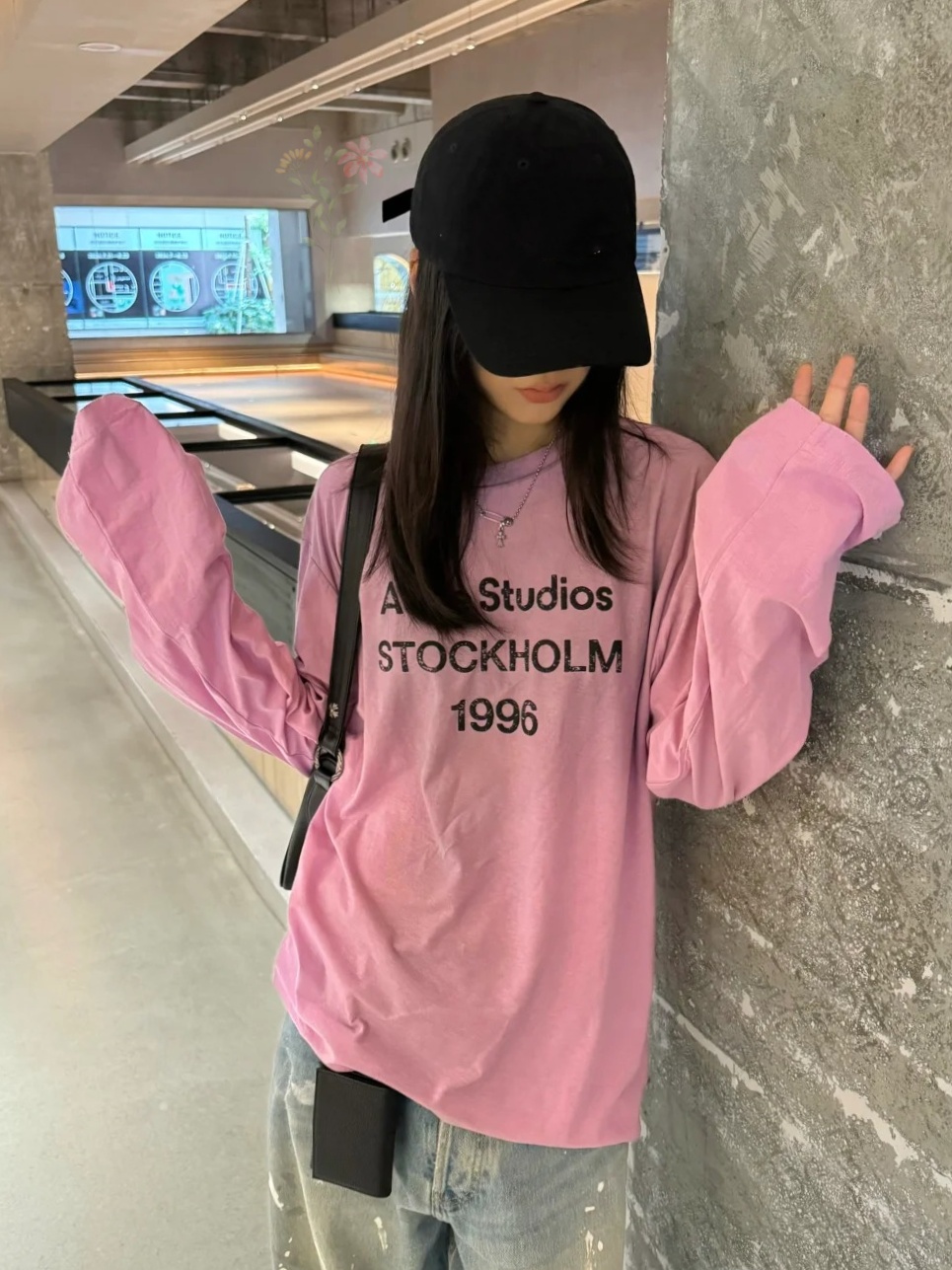 『语桉爆款』男女情侣款小众潮牌同款脏脏做旧长袖T恤