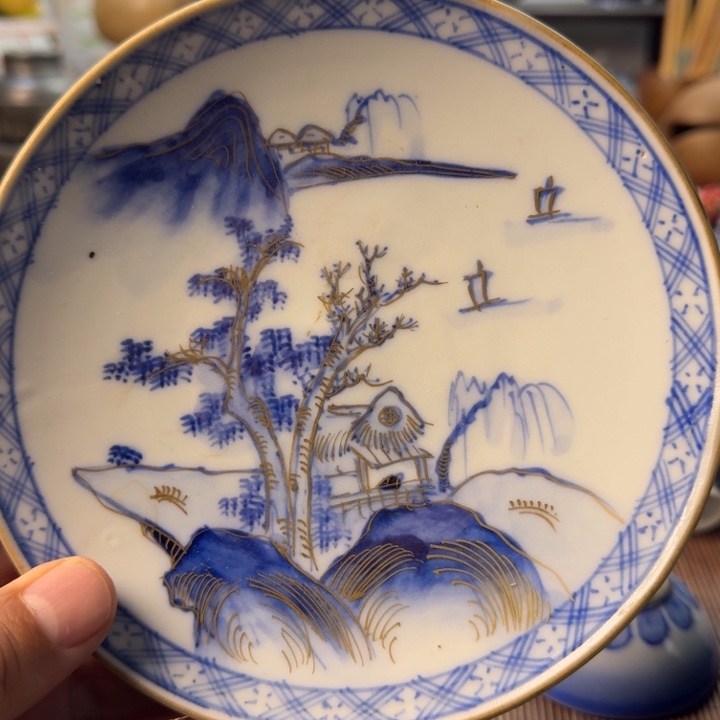 青花瓷器杯子茶具