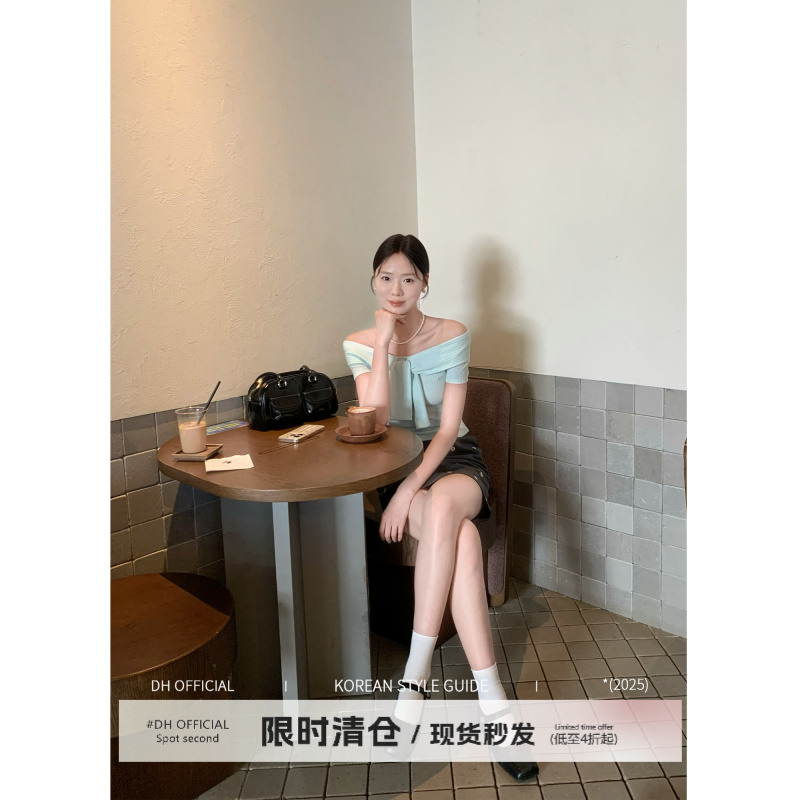 清 DH OFFICIAL 大花【画室少女 studio】显瘦百搭雏菊碎花半身裙