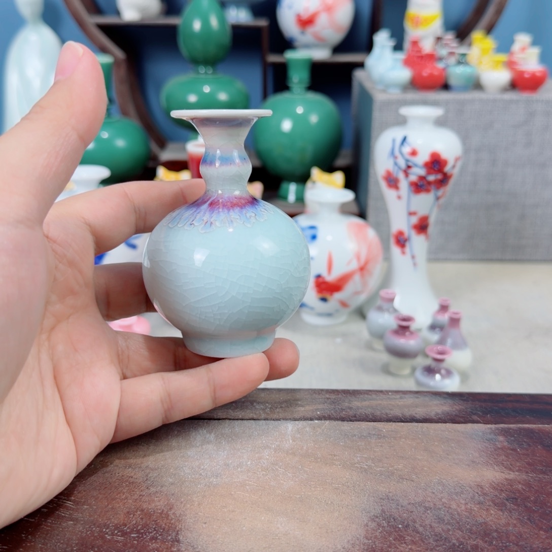 陶瓷手工小花器摆件