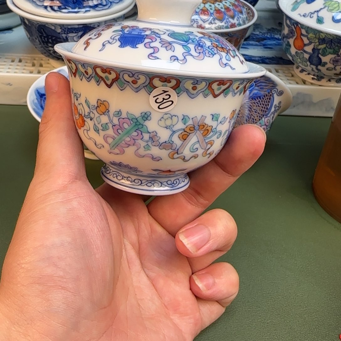 彦祖纯手工手绘茶具130