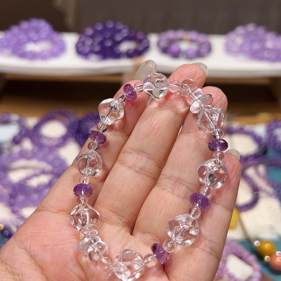 桑***柒紫晶手串未镶嵌凑单