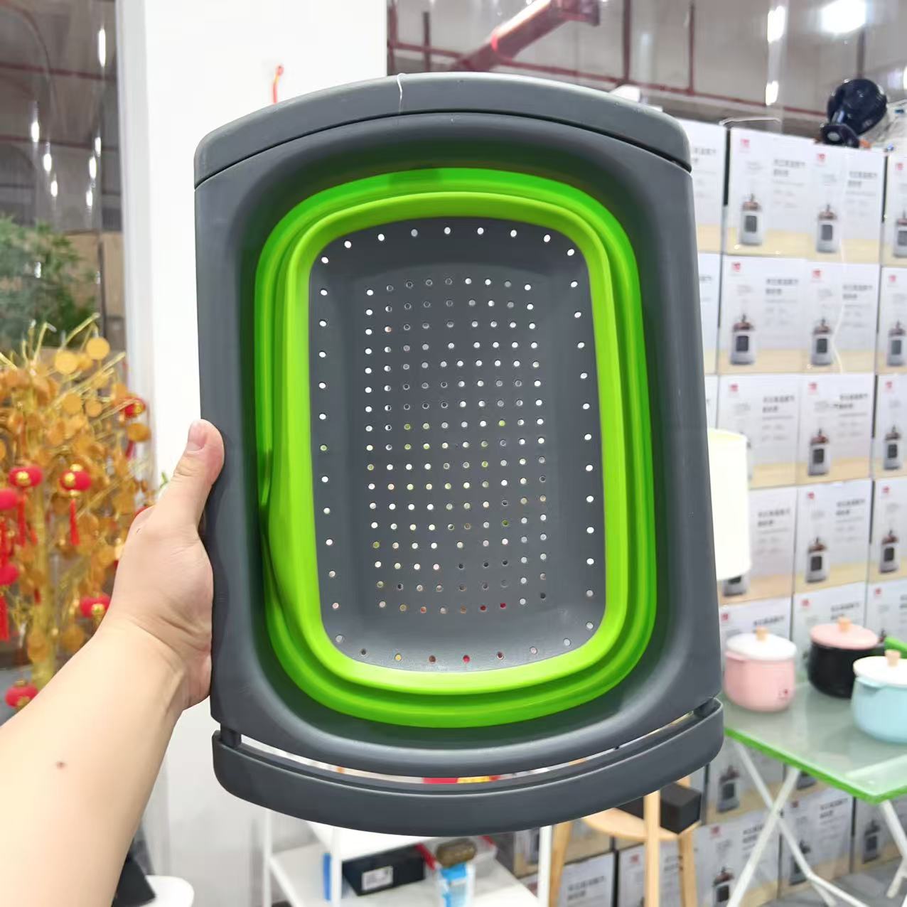 定制款！折叠可伸缩沥水篮