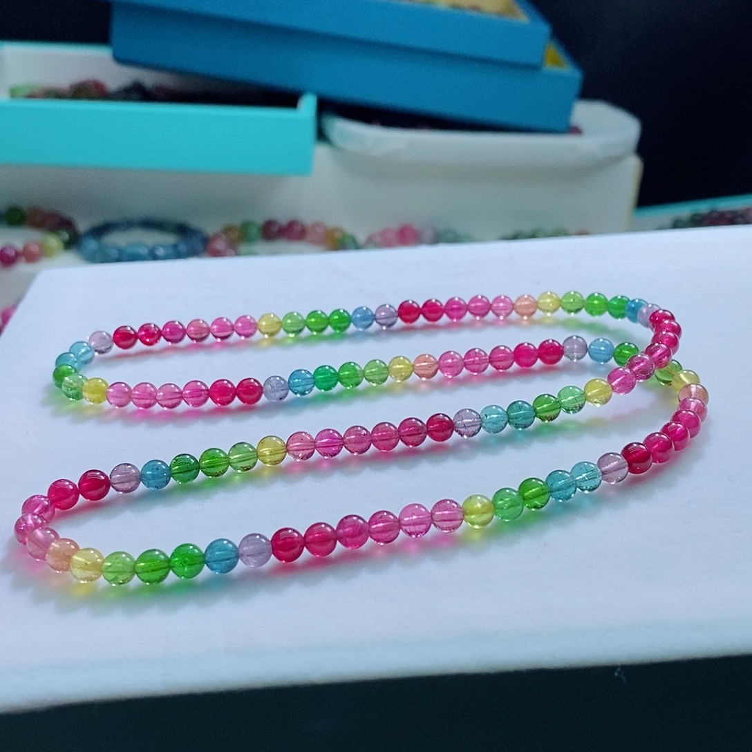 碧玺手链未镶嵌5.4mm左右