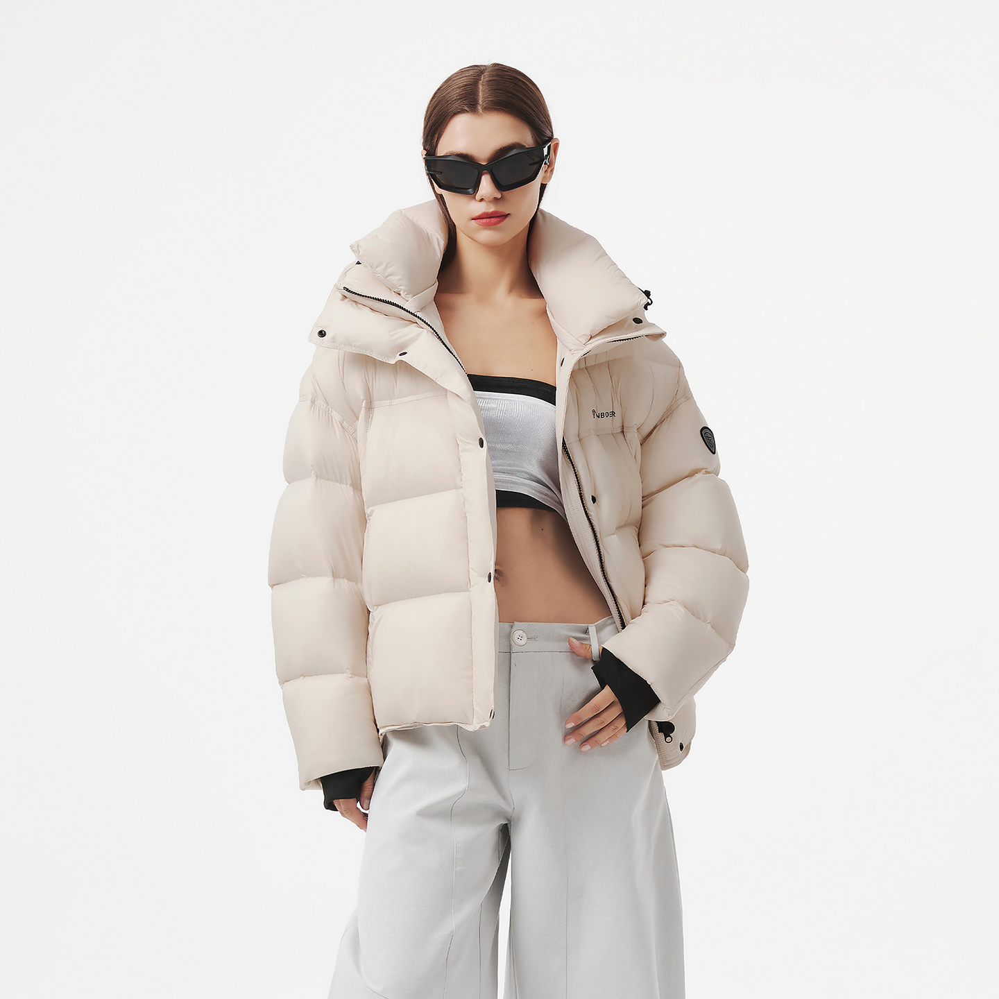 【周也同款】坦博尔羽绒服羽绒服时尚廓形短款冬季外套TB5530338Z