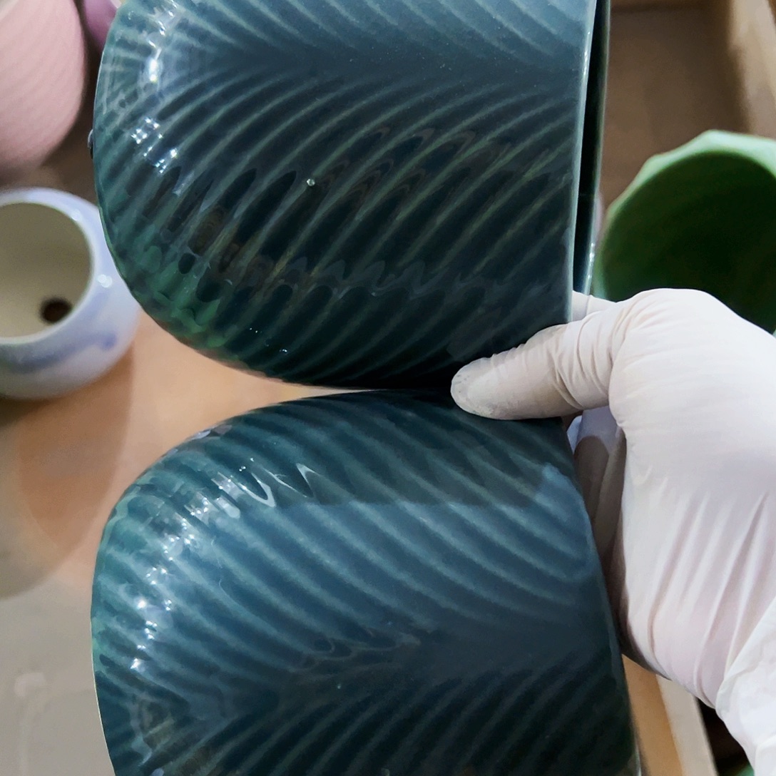 有孔外贸尾单陶瓷花盆凑单10米包邮