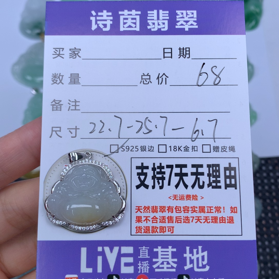翡翠未镶嵌颈饰天然