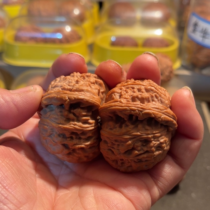 文玩核桃把件韩*锅全品白狮头44➕