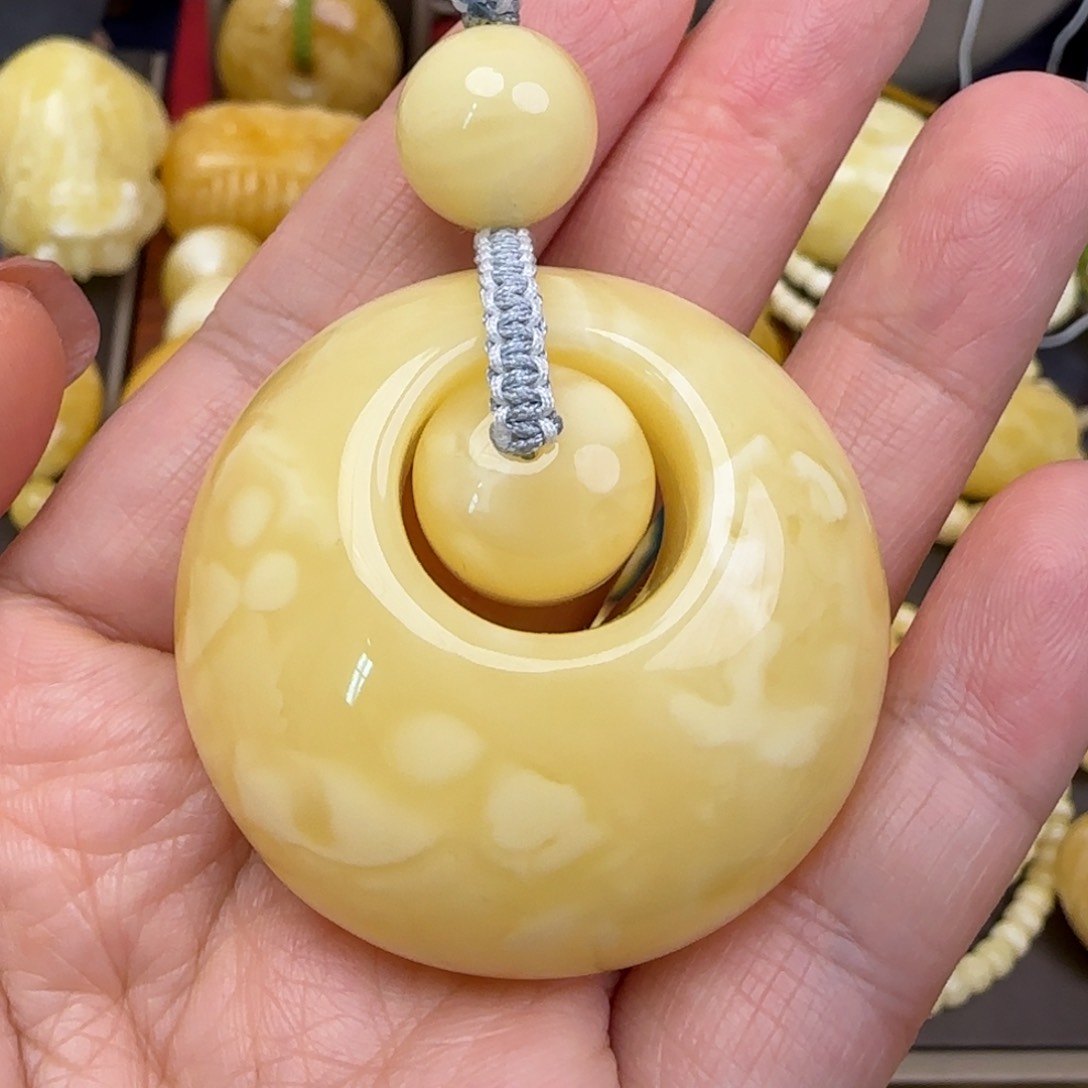 蜜蜡颈饰未镶嵌天然蜜蜡