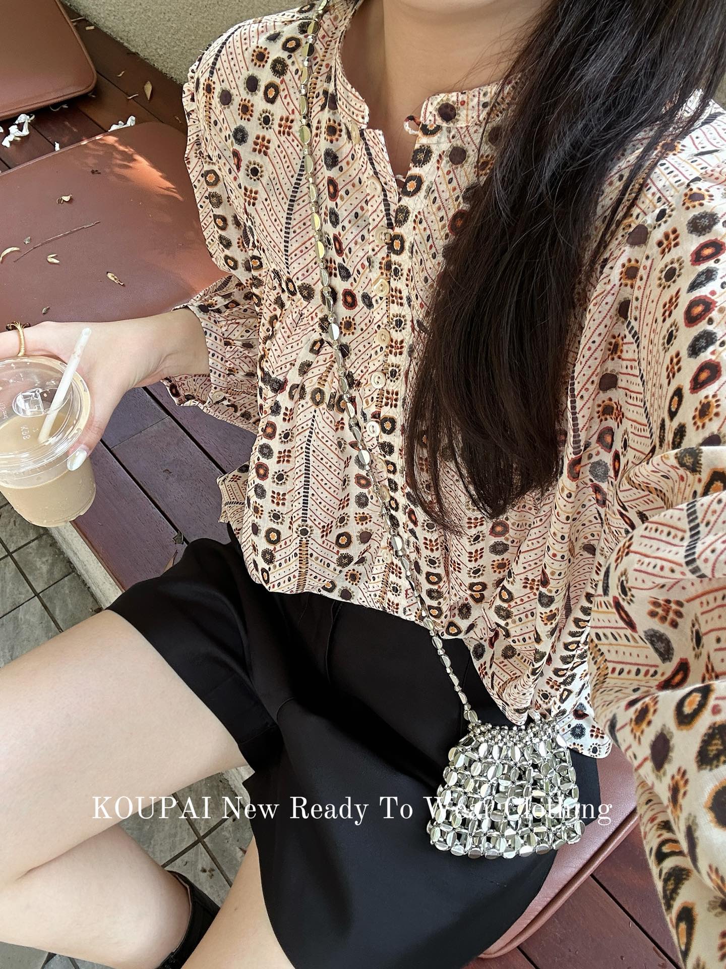 【AC专属】宫廷风褶皱上衣-KDN3273