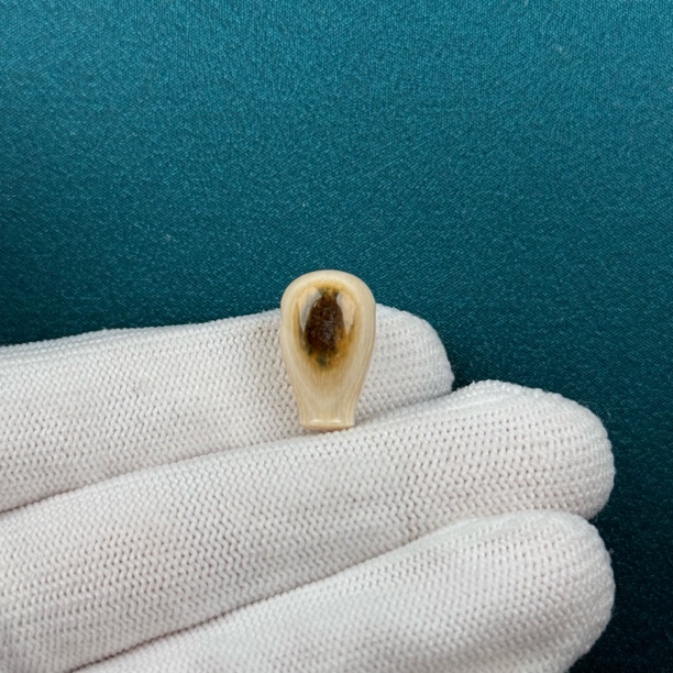 D84-05天然猛犸牙 蓝眼睛三通10.3*17.4mm支持复检假一罚十