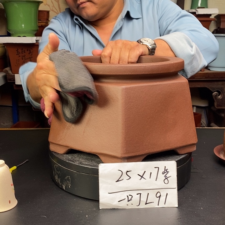 紫砂花盆货号一只JL91