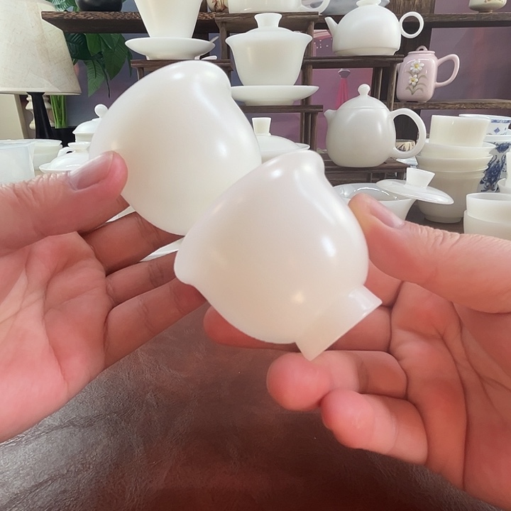 2杯: 隐唐窑系列/璞玉素烧自生釉65ml反口客杯