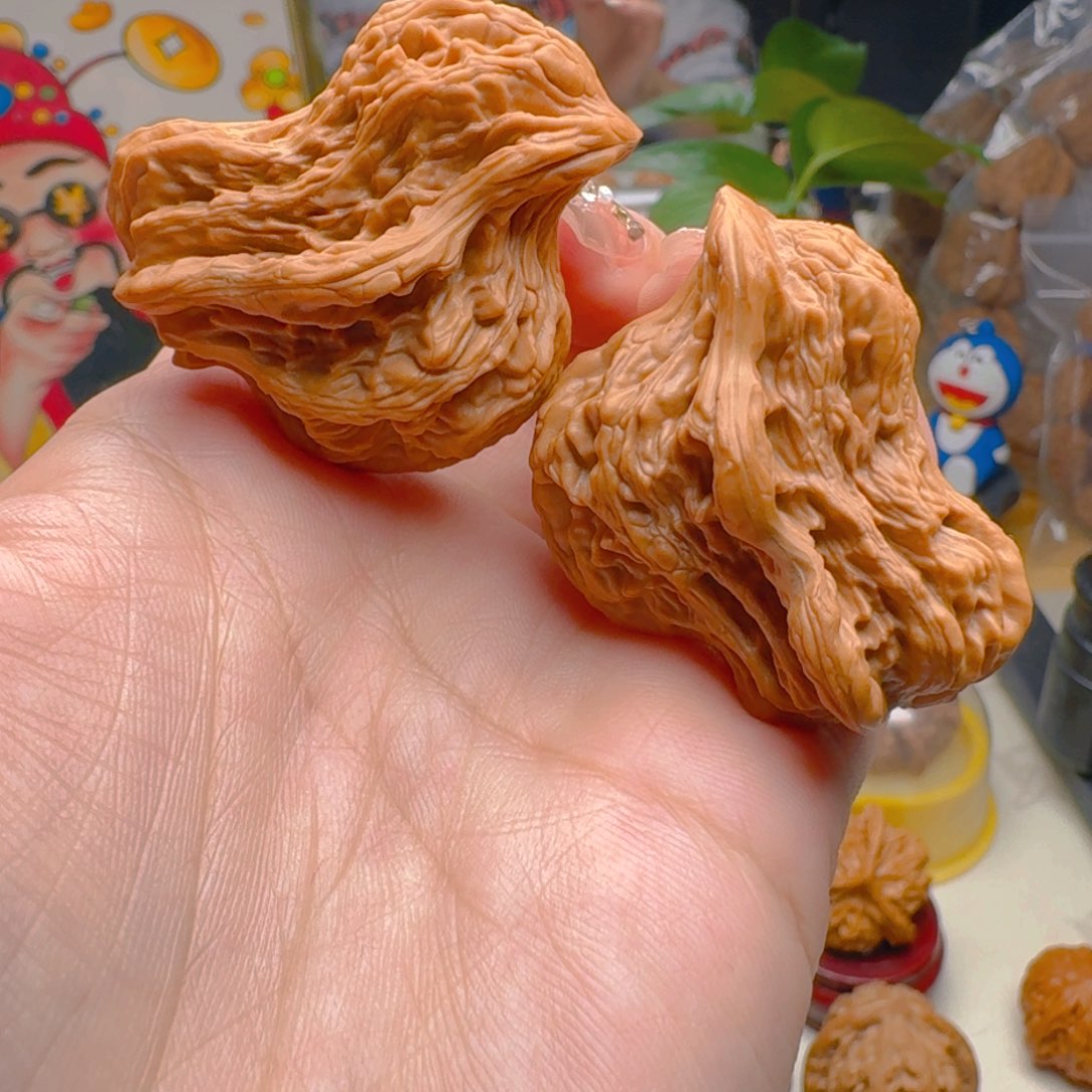 核桃把件比翼双飞