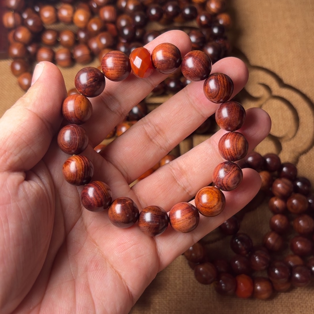 黄花梨/降香黄檀手串/手链1.3紫油梨单圈