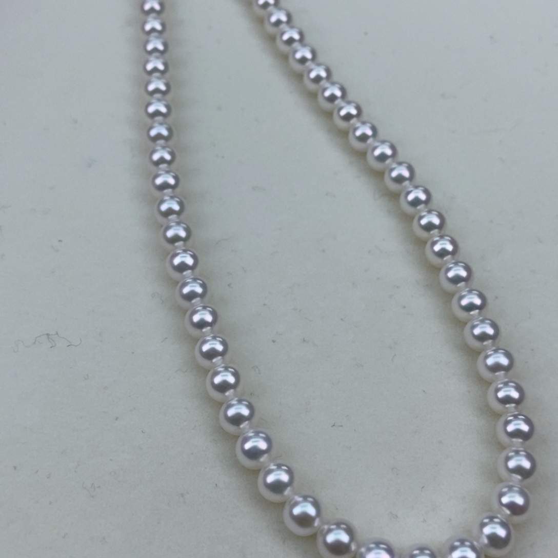 淡水珍珠5-5.5极光正圆冷白毕业银S925镶嵌