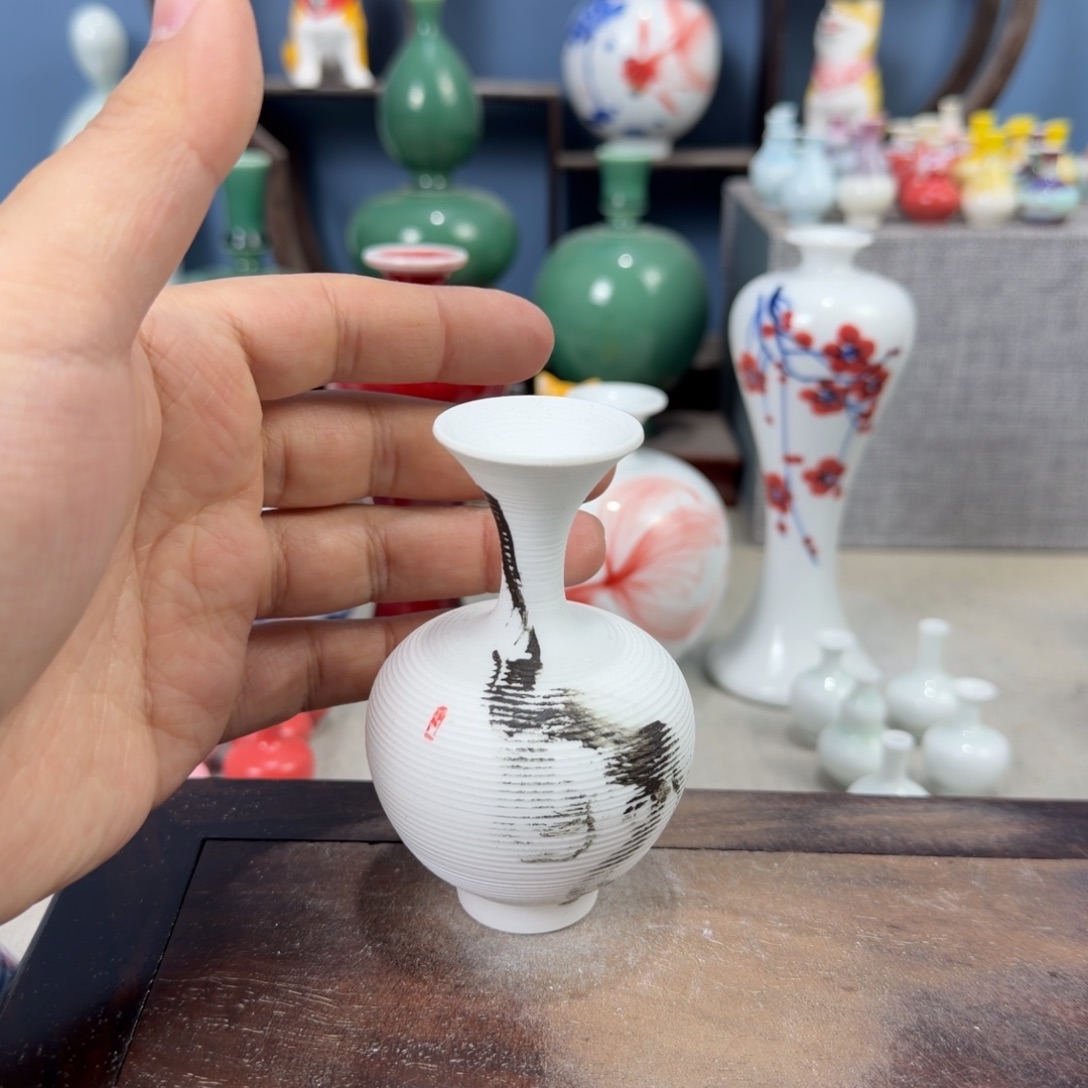 陶瓷手工小花器摆件