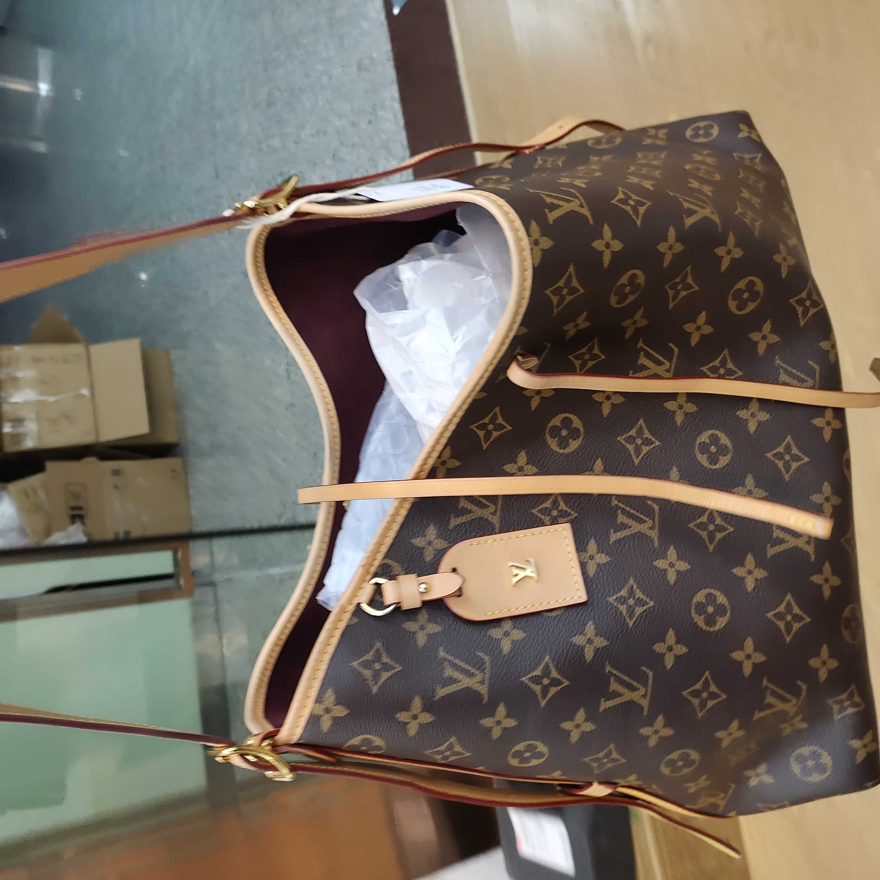 99新 LouisVuitton/路易威登 carryall中号/50291