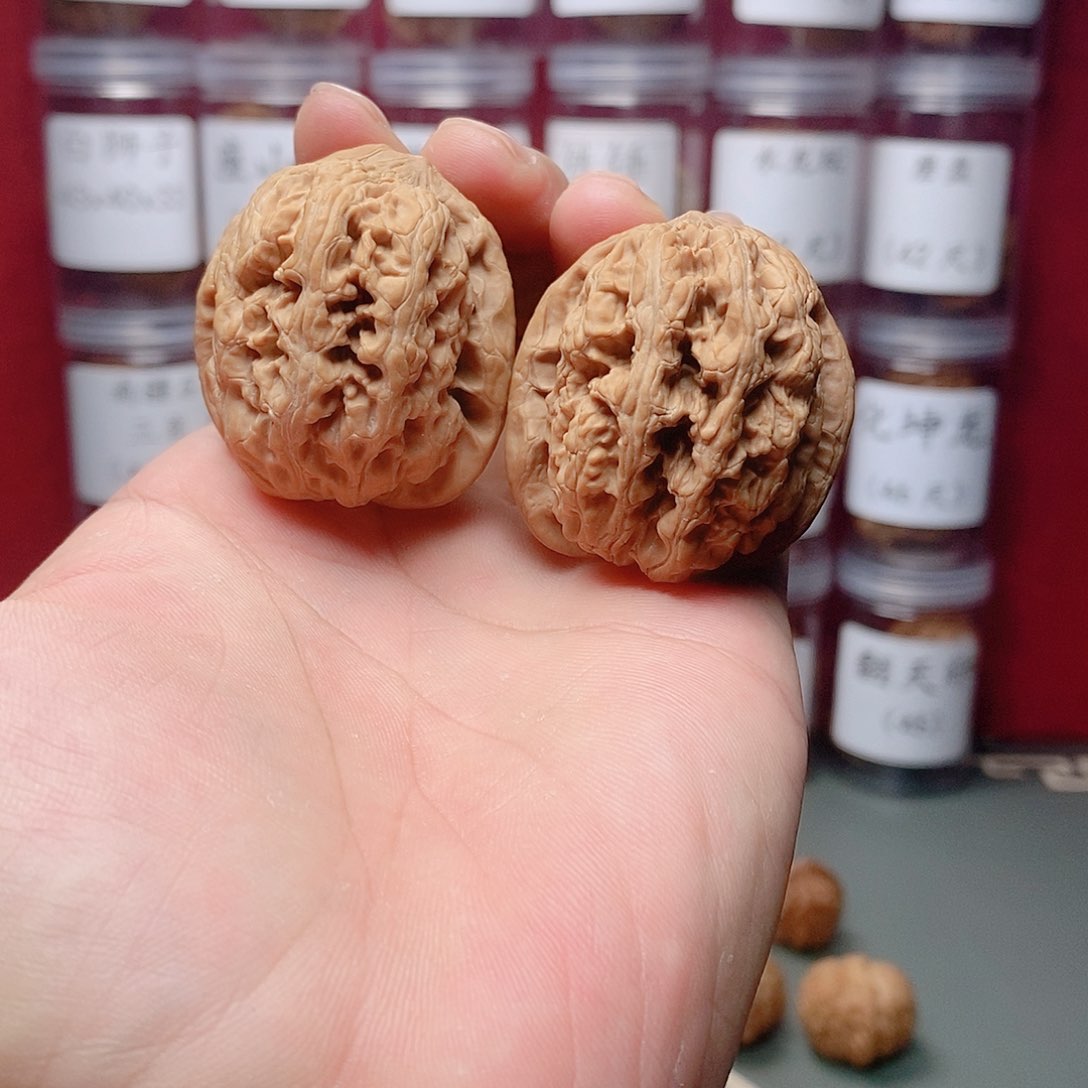 核桃把件•****皮文玩核桃40全品将军膀