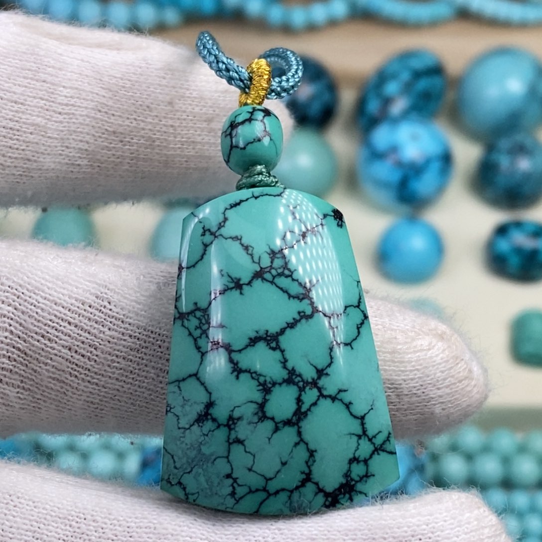 绿松石水草纹吊坠未镶嵌