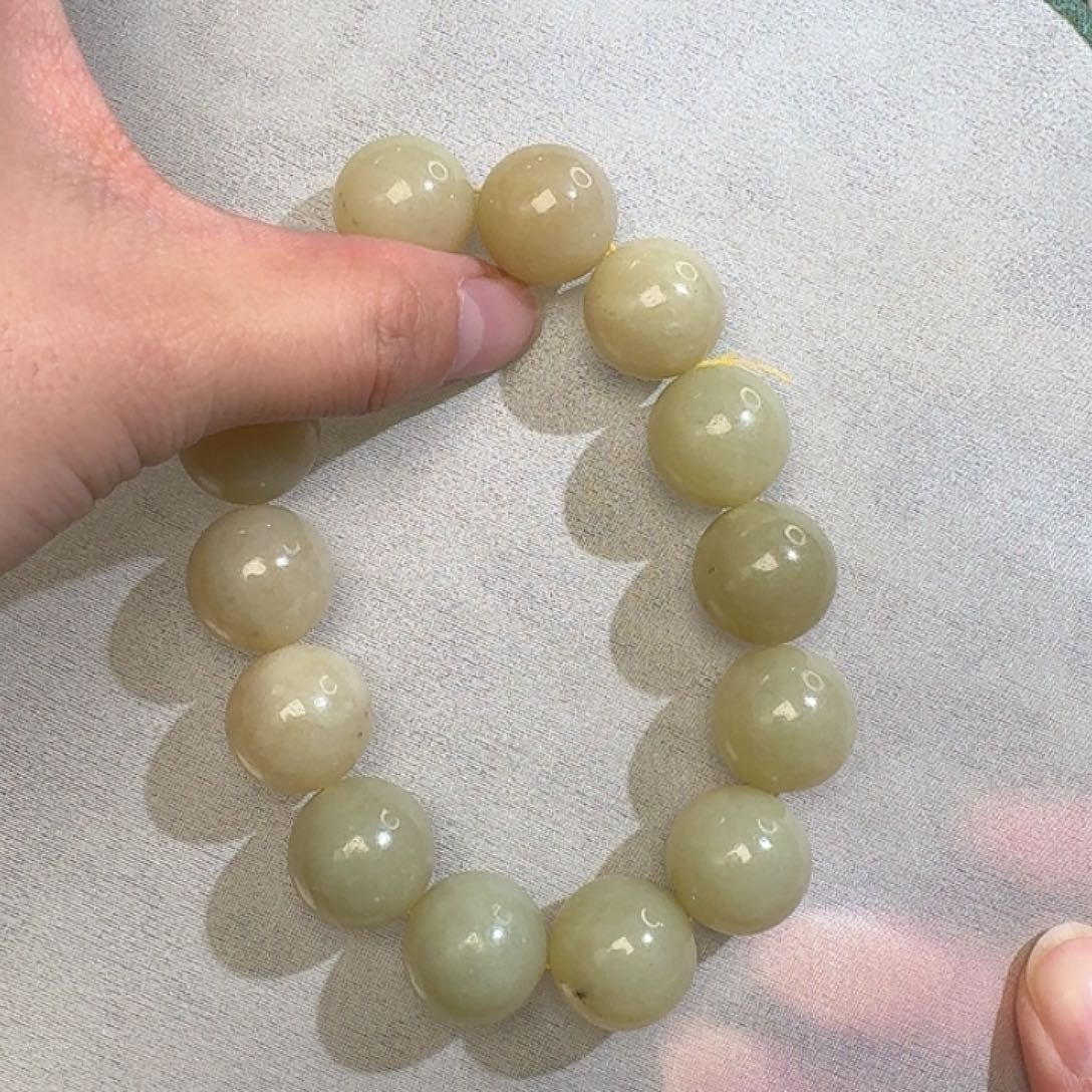 和田玉颈饰未镶嵌若羌黄口16mm福利