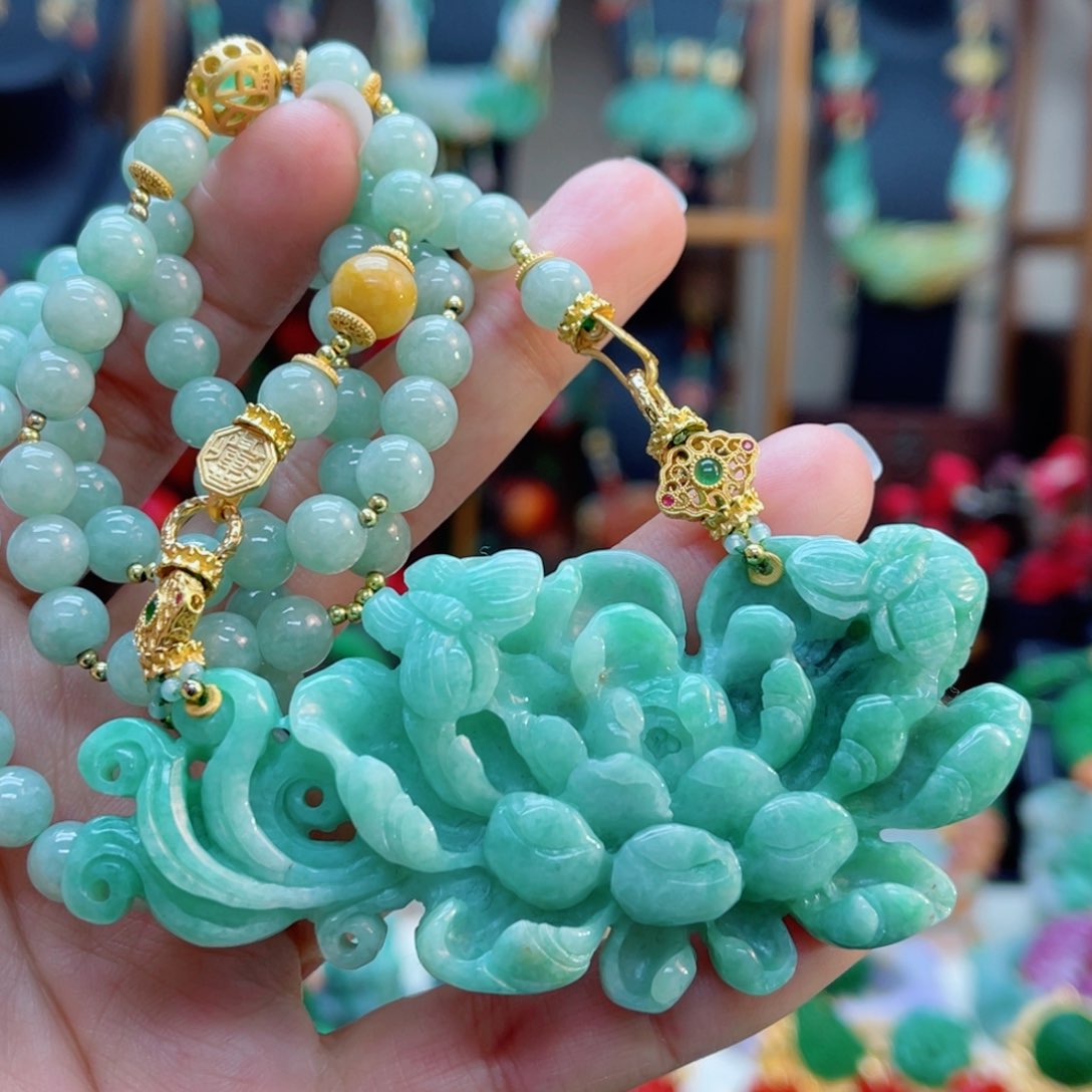 翡翠毛衣链未镶嵌射*48小时鉴赏期