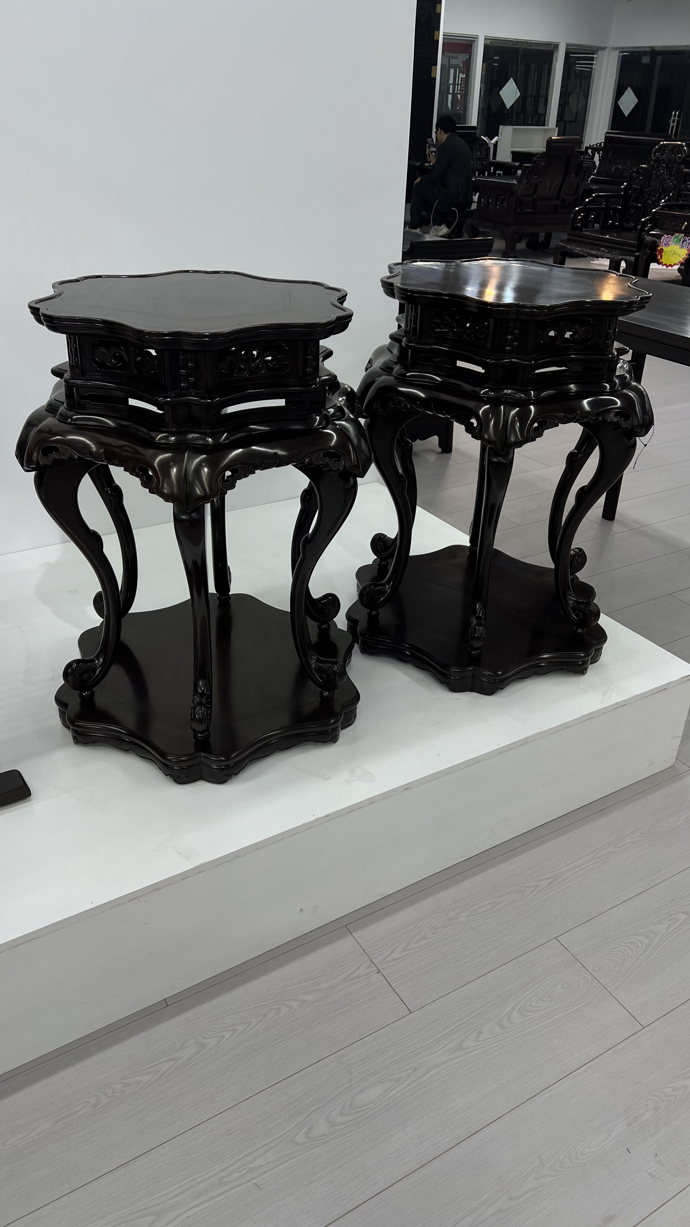 小叶紫檀五足香几