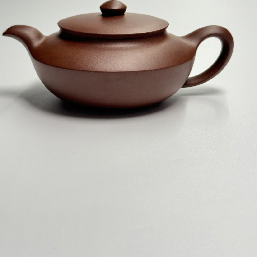 【汉扁】全手工 紫泥 电窑 260CC 汉扁紫砂壶 