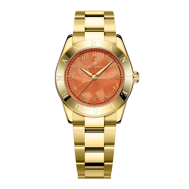 Daniel Gorman高级简约潮流小金表轻奢手表金壳金面腕表DG9036.YY