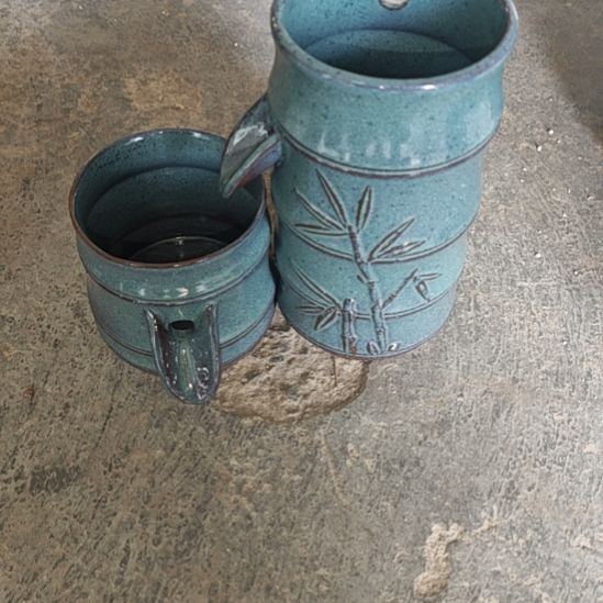 【闪购商品】绿色两个瑕疵竹节流水