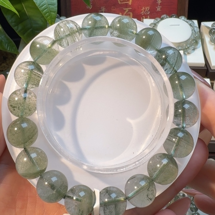 未镶嵌手链水晶绿幽灵