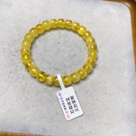 蜜蜡裸石未镶嵌手串