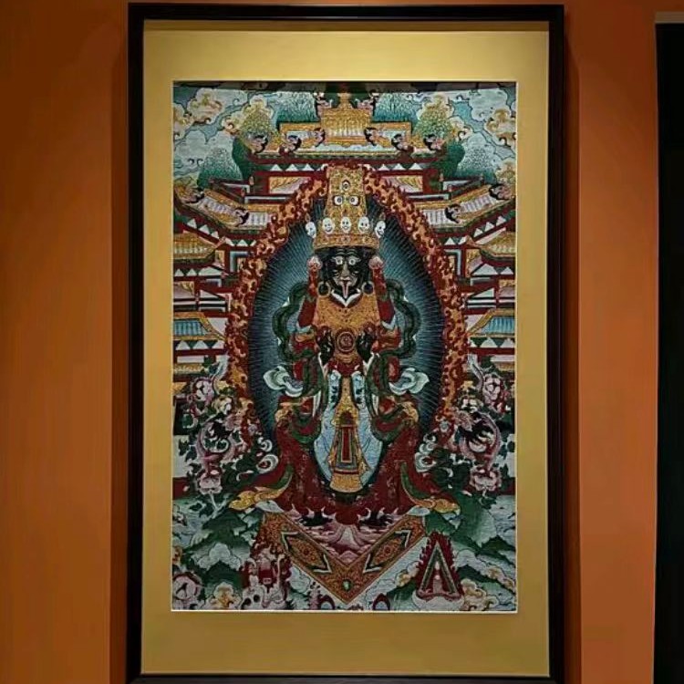 【扎基拉姆】唐卡装饰画适合茶室玄关客厅背景墙悬挂